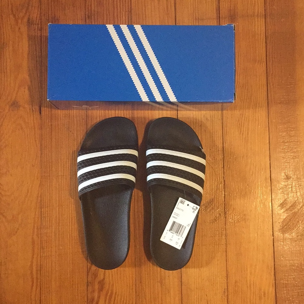 Adidas Adilette Black Slides Brand New With Tags
